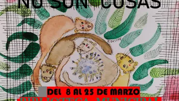cartel exposición pintura mascotas, marzo 2022