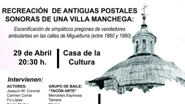 imagen del cartel Antiguas Postales Sonoras, Miguelturra abril 2022