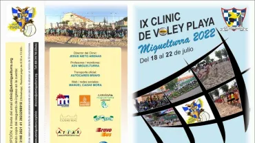 imagen cartelería Clinic Vóley Playa 2022 Miguelturra, página 1