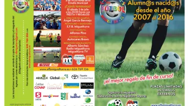 folleto Campus de Fútbol Miguelturra 2022, pagina 1