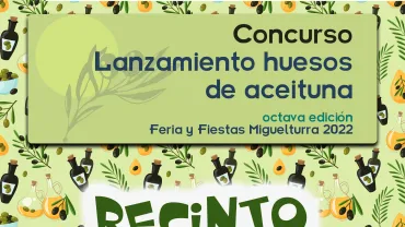cartel concurso lanzamiento huesos aceituna 2022, diseño portal web municipal