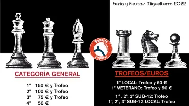 imagen cartel Torneo Ajedrez Villa Miguelturra 2022, diseño Centro de Internet