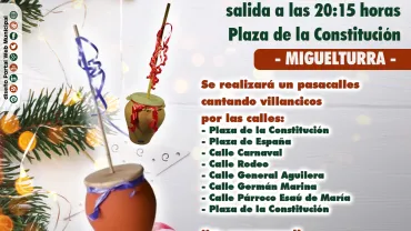 cartel zambomba navideña 2022 Miguelturra, diseño portal web