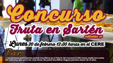imagen cartel concurso Fruta en Sartén Carnaval 2023, diseño portal web municipal