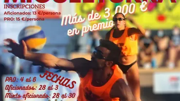 Cartel oficial Torneo Voley Playa Miguelturra 2023