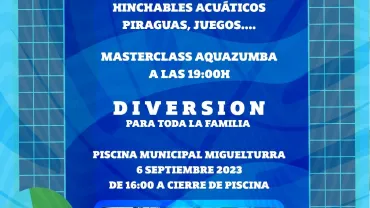 fiesta acuática piscina septiembre 2023