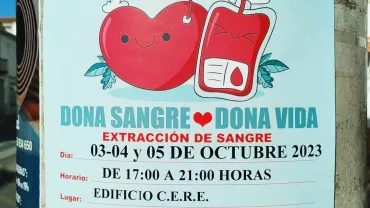 cartel extracción sangre miguelturra, octubre 2023