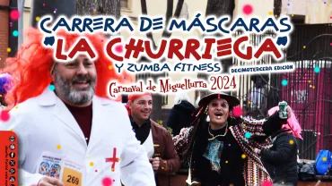 cartel carrera de máscaras Carnaval 2024