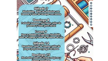 cartel talleres infantiles ferias 2024