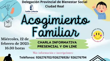 Cartel charla de acogimiento familiar