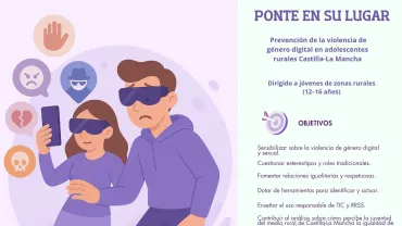 Cartel campaña sensibilización Ponte en su Lugar, Miguelturra julio 2025