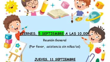 Cartel reunión general Escuela Infantil Coleta, septiembre 2025