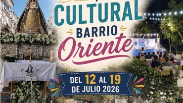 Cartel semana festiva Barrio Oriente, Miguelturra julio 2026