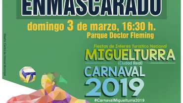 evento cartel del voleibol enmascarado Carnaval 2019 Miguelturra