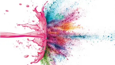 agenda imagen de una explosión de pinturas de color