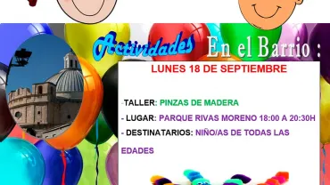 evento imagen cartel Actividades en el Barrio, lunes 18 septiembre