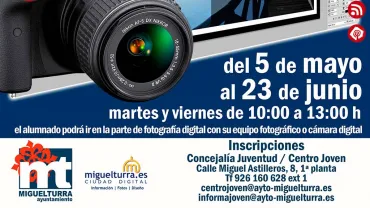 cartel curso Photoshop y Fotografía, mayo 2015