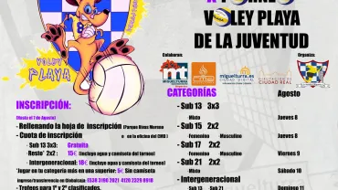 evento imagen del cartel Torneo Voley Playa, Miguelturra, agosto de 2019