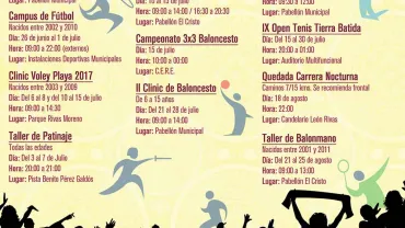 evento imagen cartel actividades deportivas verano 2017 Miguelturra