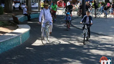 evento imagen de archivo de la Bici Picnic Vintage de las Ferias de 2017