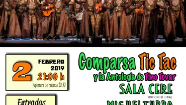 evento imagen cartel anunciador comparsa Tic Tac en Miguelturra, febrero 2019