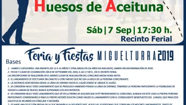 evento imagen cartel Concurso Lanzamiento Huesos Aceituna, Ferias y Fiestas 2019