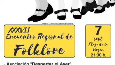 evento imagen cartel Encuentro Folclore Ferias y Fiestas Miguelturra 2019, diseñado por el Centro de Internet