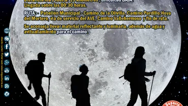 evento imagen del cartel anunciador de la ruta nocturna gratuita del viernes 19 de julio de 2019