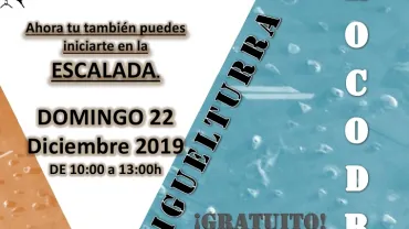 evento imagen cartel taller iniciación a la escalada Navidad 2019 Miguelturra