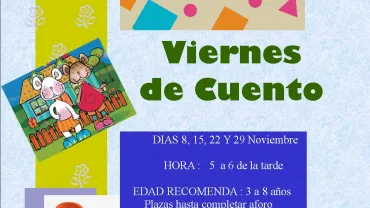 evento imagen cartel viernes de cuento, noviembre 2019 Miguelturra