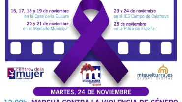 agenda imagen cartel actos contra la violencia de género, noviembre 2015