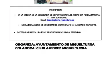 evento cartel anunciador Campeonato Local Ajedrez Santísimo Cristo 2018