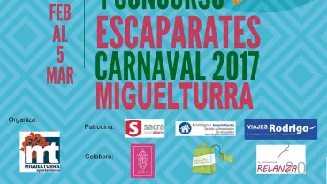 evento imagen del cartel del concurso de escaparates del carnaval 2017