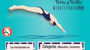 evento imagen del cartel del Campeonato de Local de Natación de Ferias 2018 Miguelturra, diseño cartel Centro de Internet