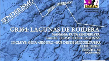 agenda cartel de la ruta senderista programada para el 12 de junio de 2016