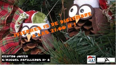 eventos y talleres de creación de búhos navideños en el Centro Joven en Navidad