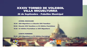 agenda imagen cartel torneo voleibol ferias 2015 Miguelturra