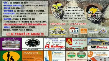 evento imagen del cartel de la vigésima cicloturista Cascoloko Miguelturra, 7 octubre 2018