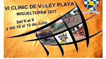 evento imagen del cartel del clinic de vóley playa 2017 Miguelturra