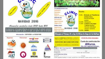 evento imagen díptico Clínic de Fútbol Navidad 2016
