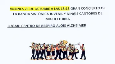 evento imagen cartel anunciador del concierto, viernes 25 de octubre de 2019