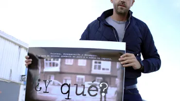 evento imagen del director del documental Conrado Escudero, abril 2019