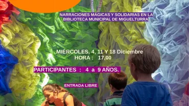 evento imagen del cartel anunciador de los talleres de cuentacuentos en Miguelturra, diciembre 2019