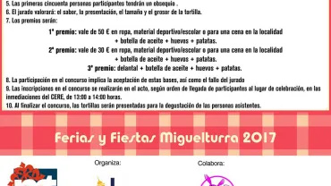 evento imagen concurso de tortilla de patatas Ferias y Fiestas 2017, diseño cartel Centro de Internet