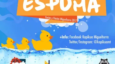 evento imagen cartel de la Fiesta de la Espuma, Ferias 2017, diseño Centro de Internet