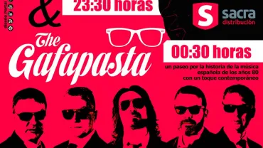 evento imagen de los conciertos de Sergio Romero y The Gafapasta, diseño cartel portal web municipal