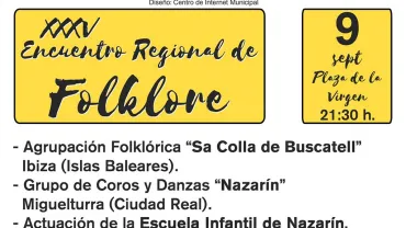 evento imagen del cartel del Festival de Folclore, diseño del Centro de Internet