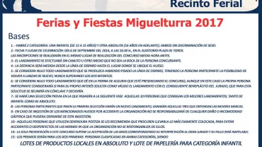 evento imagen del cartel lanzamiento huesos de aceituna Ferias 2017, diseño cartel portal web municipal