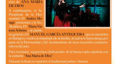 evento imagen de la Fiesta del Ausente Miguelturra 2019, extraída del programa del Cristo