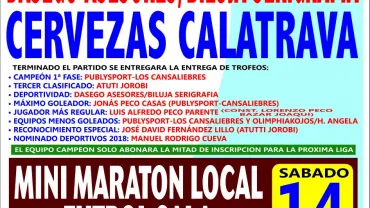 imagen del cartel editado para publicitar la Final de Fútbol Sala Local de Miguelturra 2017-2018